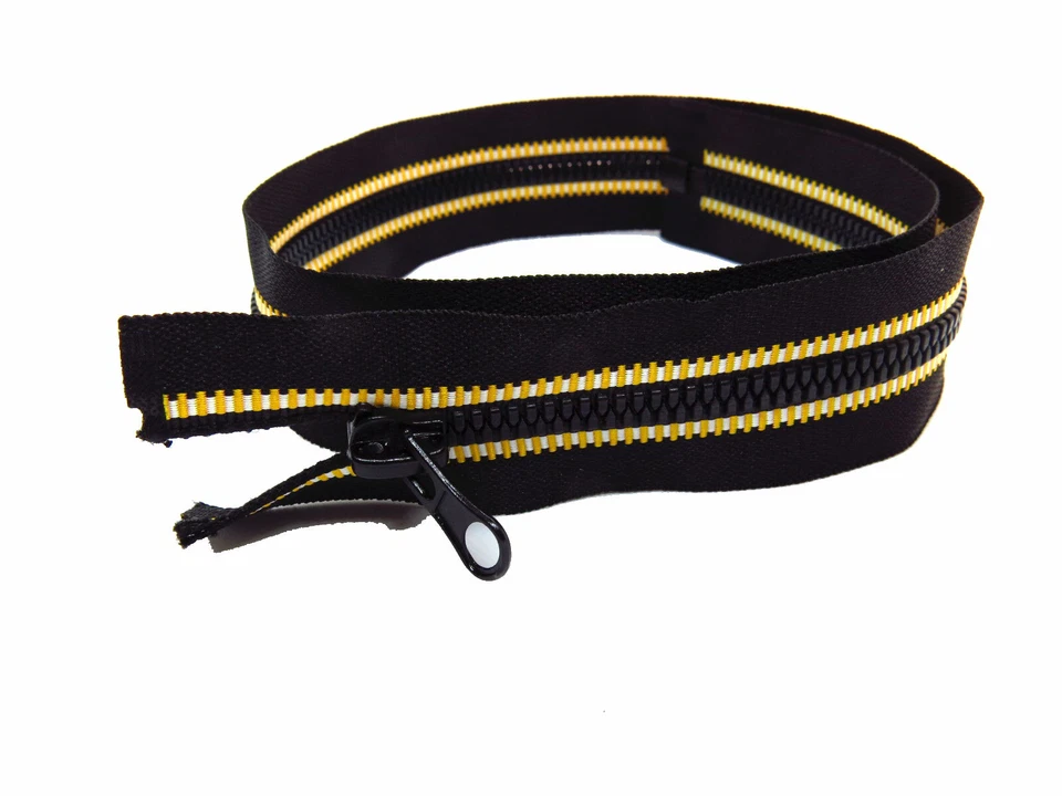 Knöchel Reißverschluss 16-80 cm Gr.5 schwarz, orange, gold weiß un-/teilbar grob - Bild 3 von 3