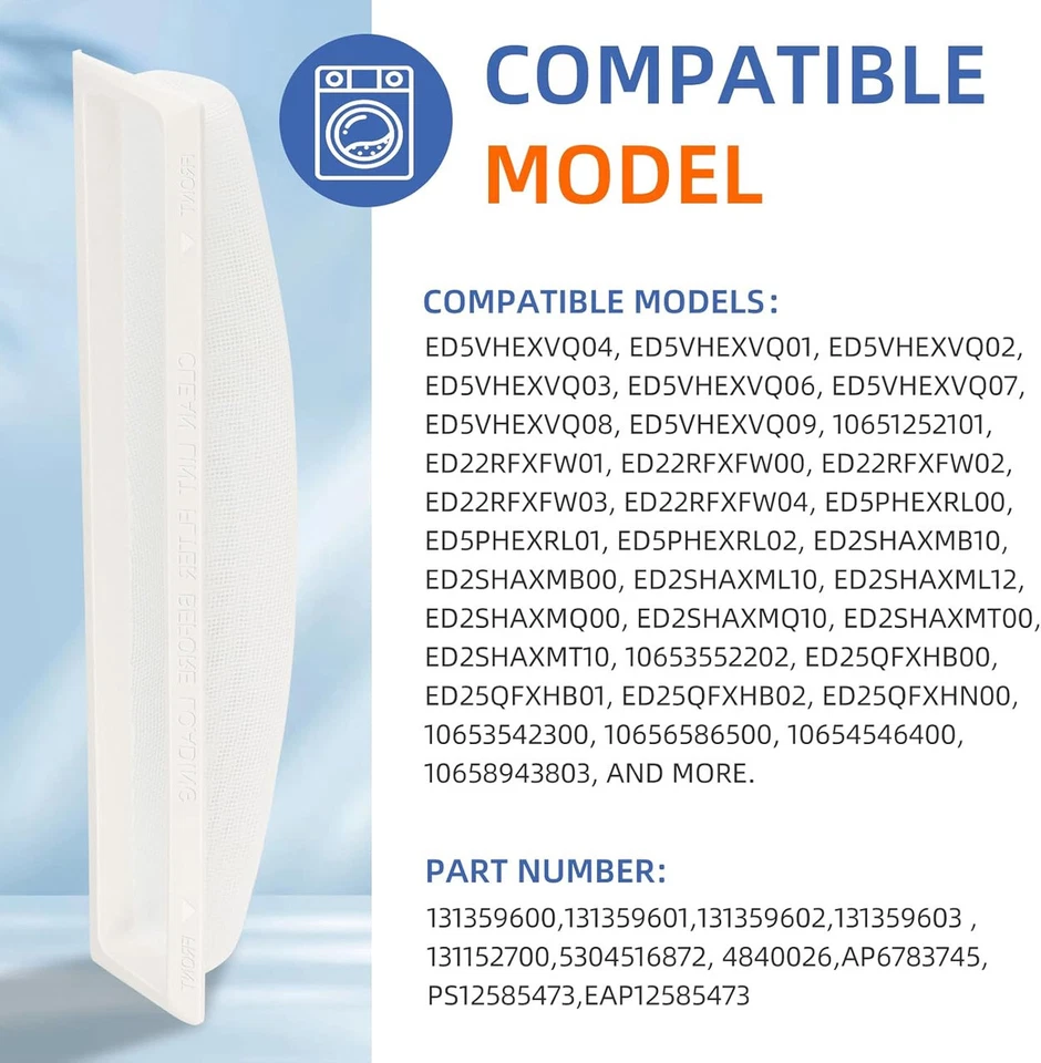 Lint Screen Filter With Frigidaire Dryer 131359602 - Image 3 of 3