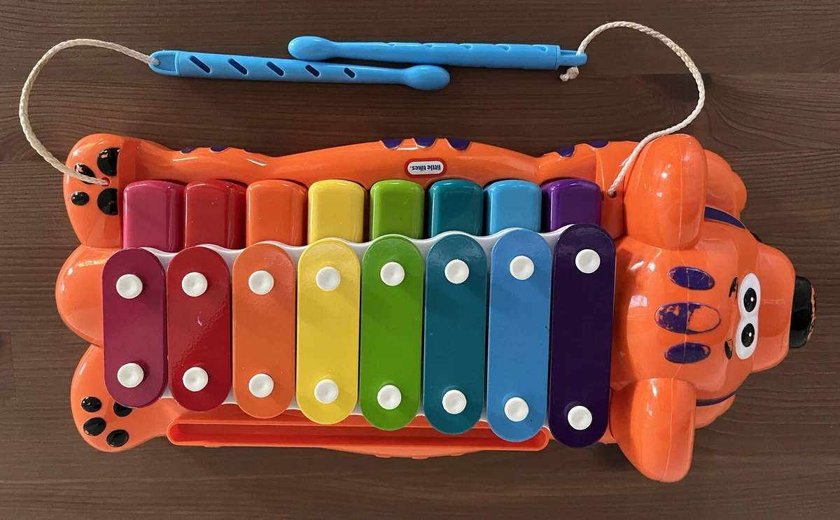 Little Tikes Tiger Xylophone Piano w Attached Sticks Pre owned