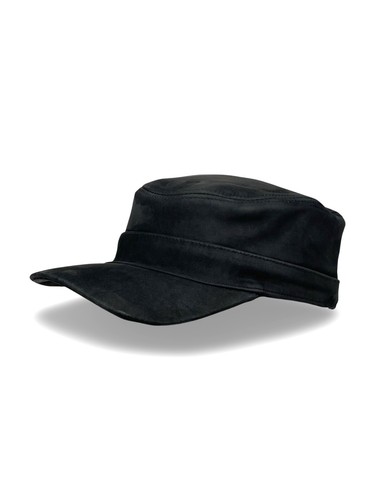 Herren Basecap Echt Leder Schildmütze Mützen Kappe Baseball Cap schwarz Nubuk - Bild 5 von 7