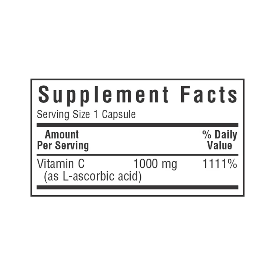 Bluebonnet Vitamina C 1000 Mg 180 Cápsulas Vegetales, Salud Inmune Foto 3 de 4