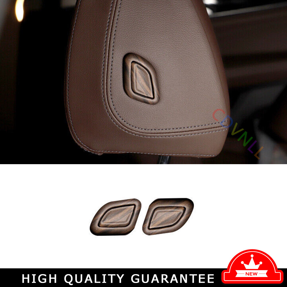 For BMW X3 G01 X4 18-22 Peach Wood Grain Seat Headrest Button Switch Ring Trim