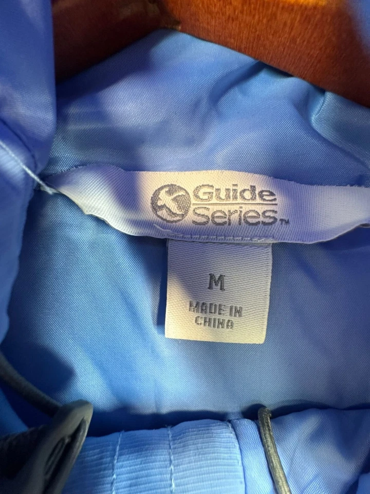 Chaqueta impermeable cortavientos de nailon con capucha Guide Series para mujer M azul Foto 2 de 4