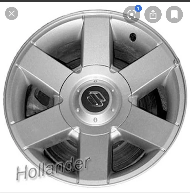 NUEVO JUEGO DE (4) TAPAS CENTRALES TAPACUBOS SUZUKI GRAND VITARA 2455 2001 2002 2003 Foto 3 de 4