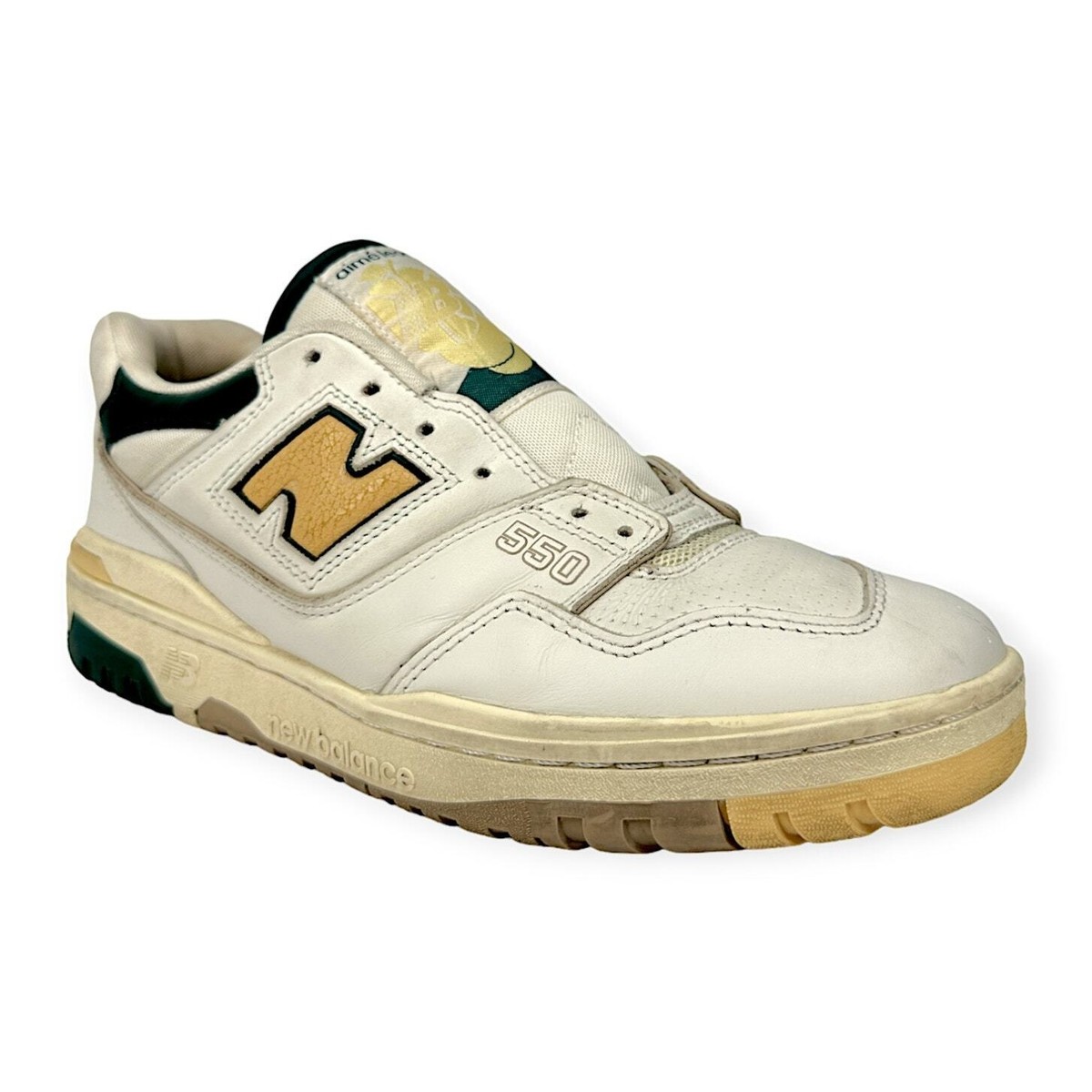 NEW BALANCE 550 AIME LEON DORE SIZE 9.5 GREEN New Balance 550 x Aime Leon Dore White Green | BB550ALD | Laced main image 2