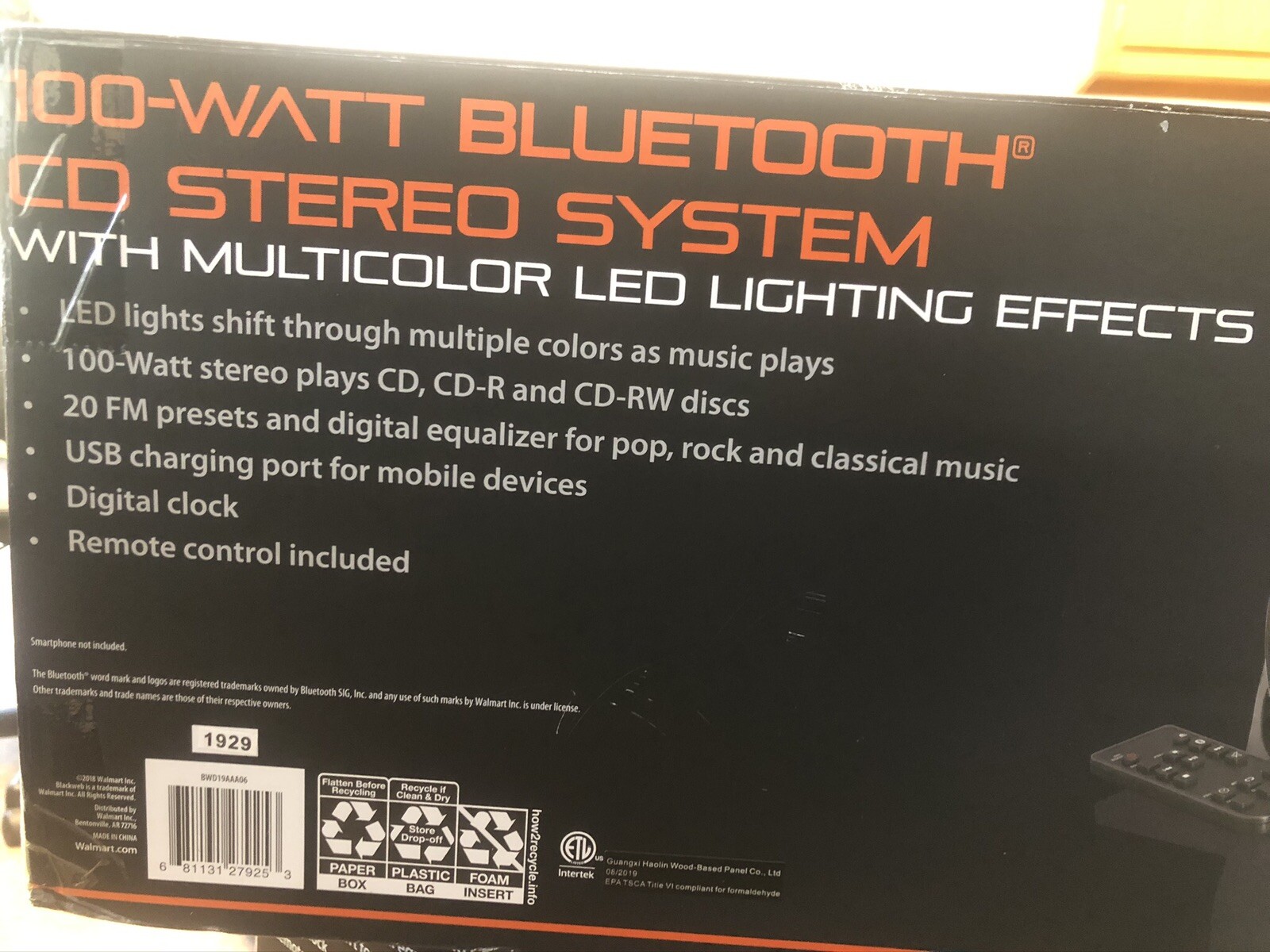 blackweb 50wt bluetooth stereo system
