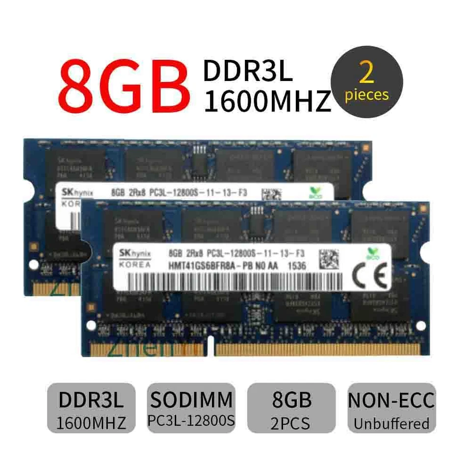 For SKHynix 32GB 16GB 8GB PC3L-12800S DDR3L 1600Mhz 204Pin Laptop Memory LOT UK - Image 3 of 4