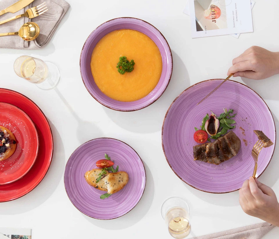 Geschirr Set bunt 6 - 12 Personen Steingut bonita buntes Tafelservice 18/36-tlg. - Bild 3 von 4