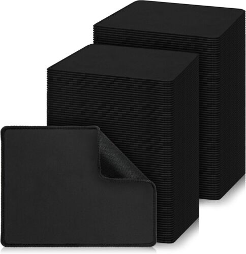 Black Mouse Pad 2mm Non Slip Waterproof Computers Mousepads Bulk with Rubber