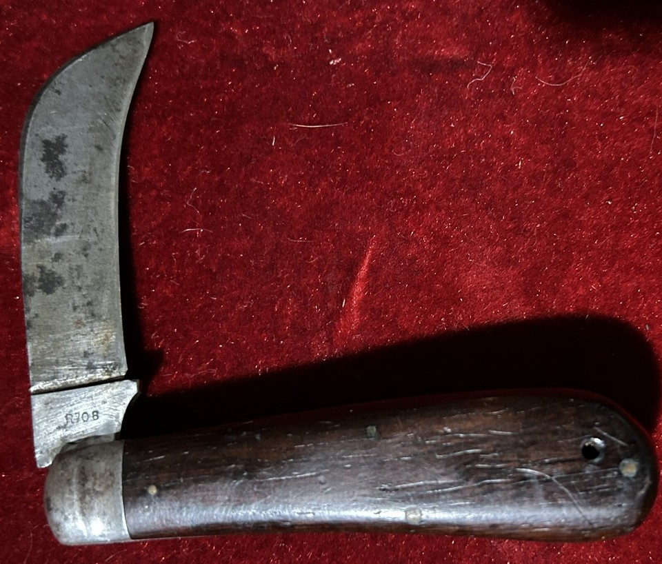Remington R708 Vintage Wood Handle Hawkbill Pruner One Blade Made in