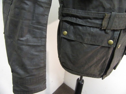 VINTAGE 80'S BELSTAFF TRIALMASTER PRO WAXED COTTON MOTORCYCLE JACKET SIZE S - Picture 10 of 22