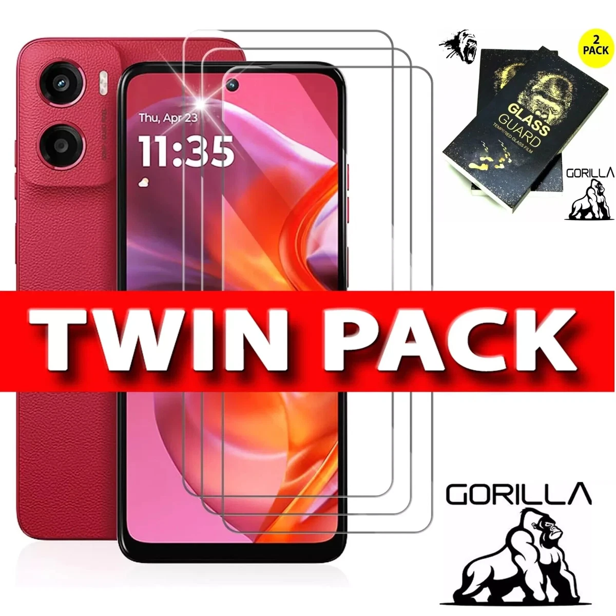Savvies 4 Stuks Full-Screen Scherm Beschermfolie voor Motorola Moto G77