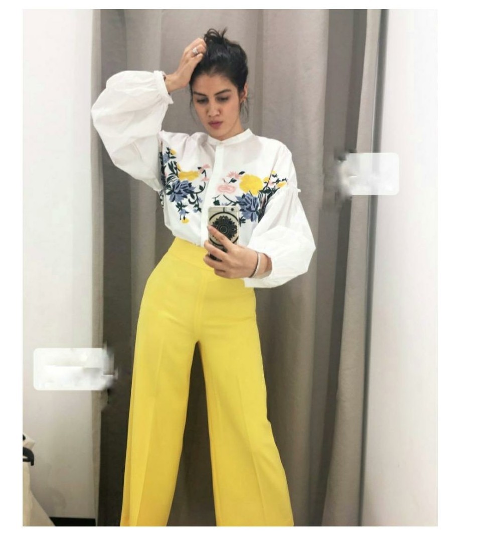 ZARA WHITE FLORAL EMBROIDERED SHIRT TOP BLOUSE 0881/012_XS S M NWT eBay