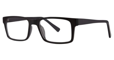 MODERN OPTICAL FIGHTER MEN'S PLASTIC EYEGLASSES 52-20-140 BLACK W/ SOFT CASE