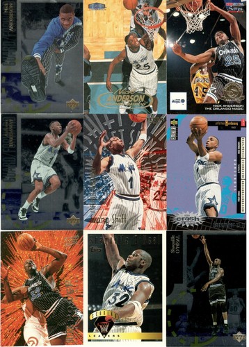 Orlando Magic 87-Card Vintage Lot, 21 Shaquille, 18 Hardaway, 12 Anderson cards - Picture 2 of 10