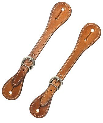 Lanières En Cuir Pour éperons - 2 Pièces Réglables Avec Boucle Acier - Accessoire équitation Western Et Sportive