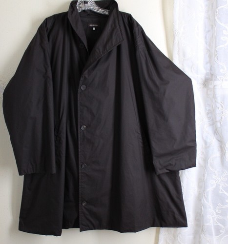 Neu mit Etikett Eskandar 2 OS Rich BRAUN polierte Baumwolle Nylon A-Linie Mantel wattierte Autojacke