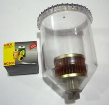 Depósito/contenedor/tazón con filtro para todos los probadores de pop de boquilla inyectora