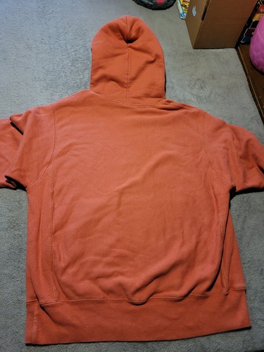 Sudadera con Capucha Champion Tejido Inverso Para Hombre Mediana Rosa Salmón Logo - Imagen 6 de 8