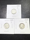 (3 Coins) 1948 D, P, S Silver Roosevelt Dimes