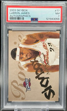 2003 Skybox LeBron James #77 Autographics Rookie RC /1500 - PSA 7