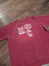 1960s Cotton True Vintage Sweater Marion indiana Burgundy Red 22.5 X 24"