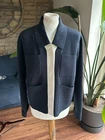 COS Navy Blue Long Sleeve Collared Button Up Knitted Cardigan/Jacket Size Small