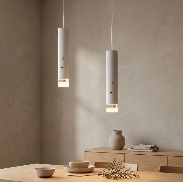 HäNgeleuchte Pendellampe Wohnzimmerleuchte Taschenlampe Touchdimmer Akku LED 2X-image