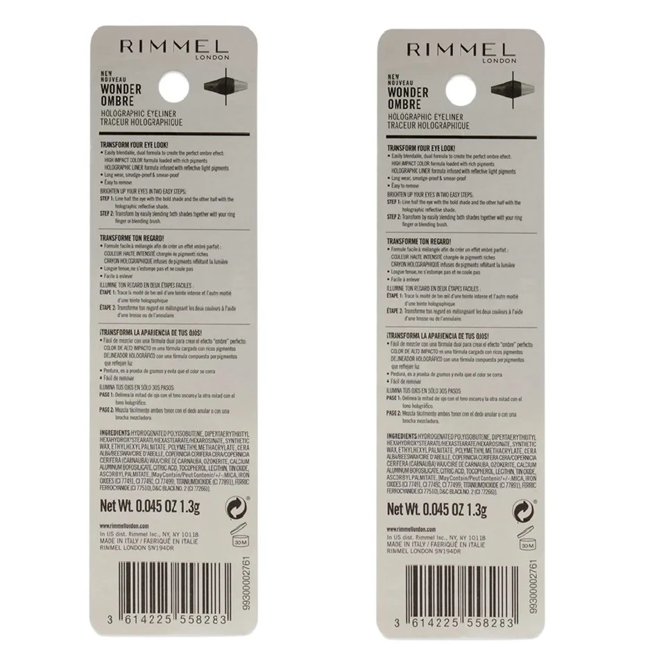 Pack of 2 Rimmel London Wonder Ombre Holographic Eyeliner, Golden Gaze # 004 - Image 2 of 4