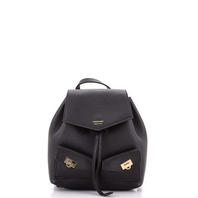 brief backpack leather ferragamo Salvatore Vintage Red Leather Backpack Bag (Authentic Pre-Loved) tone details Ferragamo Gancini Buckle Leather Backpack