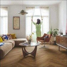 Quick-Step Ciro Botanic Caramel Oak Vinyl Parquet Flooring