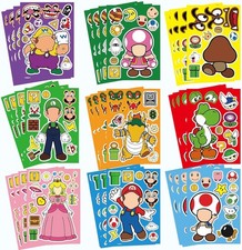 36 Pieces Make-a-face Stickers Pack, Mixed  Matched with 9 Designed Cartoon