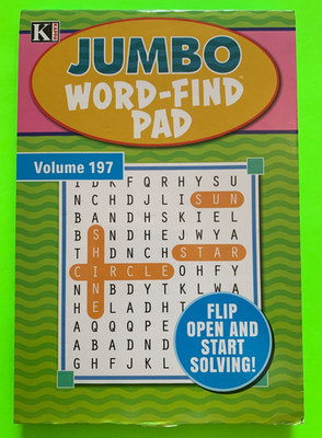 Kappa Jumbo Word-Find Pad Digest Puzzle Book Vol #197
