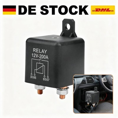 Trennrelais Batterie Startrelais Zusatzbatterie 12 Volt 12V/200A Zweitbatterie
