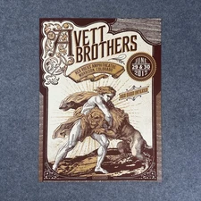 Avett Brothers Red Rocks Colorado 2012 Poster #111/300 Signed By Justin Helton