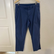 English Laundry Men's Blue Flat Front Chino, Straight Fit, Size 34x32