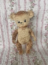Vintage Viceroy Sun Rubber 1950s Teddy Bear Squeak Sunny Bear Rare Canadian