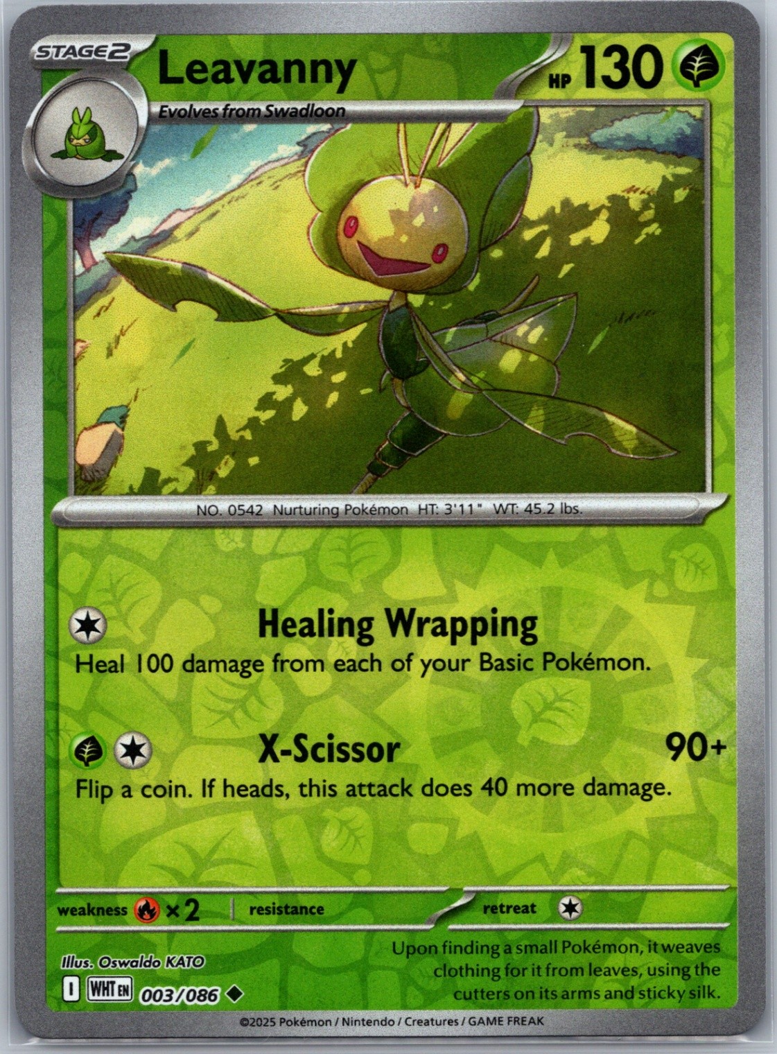 Leavanny, SV: White Flare, 003/086, Uncommon, NM