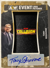 2024 Black Diamond AEW Autographed Logo Patches Collision Tony Schiavone #5/99
