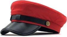 Classic Chauffeur Hat for Men Women Unisex Captain Sailor Hat Newsboy Cap Cos...