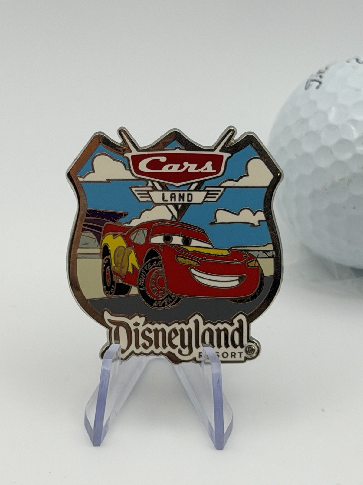 Cars Land Lightning McQueen Walt Disney Travel Company Disneyland Resort Pin