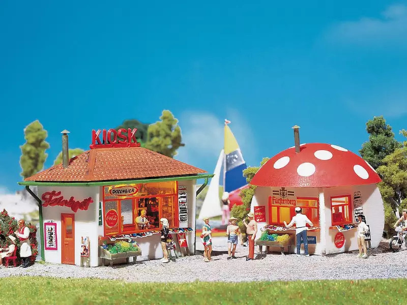 Kiosque à journaux FALLER 120135 maquette plastique de buvette miniature HO 1/87