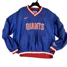 Vintage New York Giants Y2K Nylon Jacket Mens Lg NFL Football Reebok Pro Line
