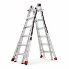 Lift Ladders 26 Foot Reach Multi Position Aluminum Step Ladder, 300 lb Capacity