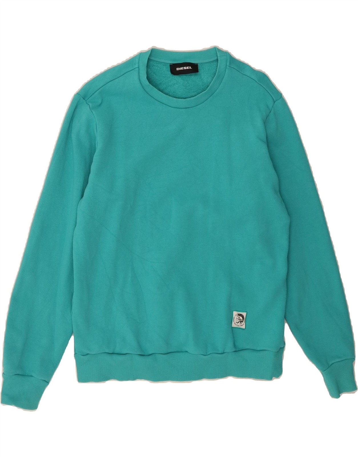 Diesel Damen Sweatshirt Pullover UK 16 Large Türkis AH07