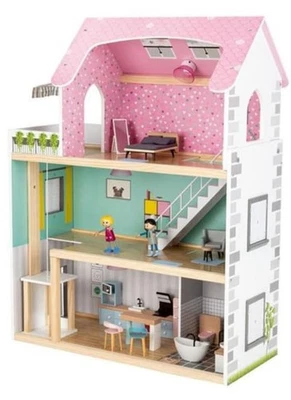 Puppenhaus aus Holz komplett mobiliert (neuwertig) - Bild 1 von 4