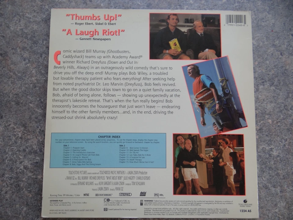 Was ist mit Bob US Laser Disc LD Film Video CD Laserdisk Bill Murray Englisch - Bild 4 von 4