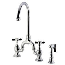 Kingston Brass KS779.BEXBS Essex 1.8 GPM Bridge Kitchen Faucet - - Chrome