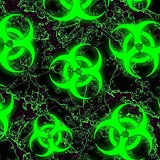 Bio Hazard 42 - 18"x46" Hydrographic Film Hydro Dipping Dip Water Transfer