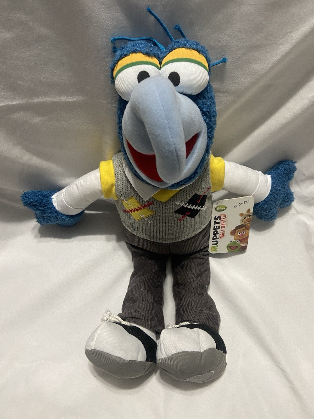 NEW! NWT Gonzo Stuffed Animal Plush Toy Muppets Most Wanted Disney 17” Perfect